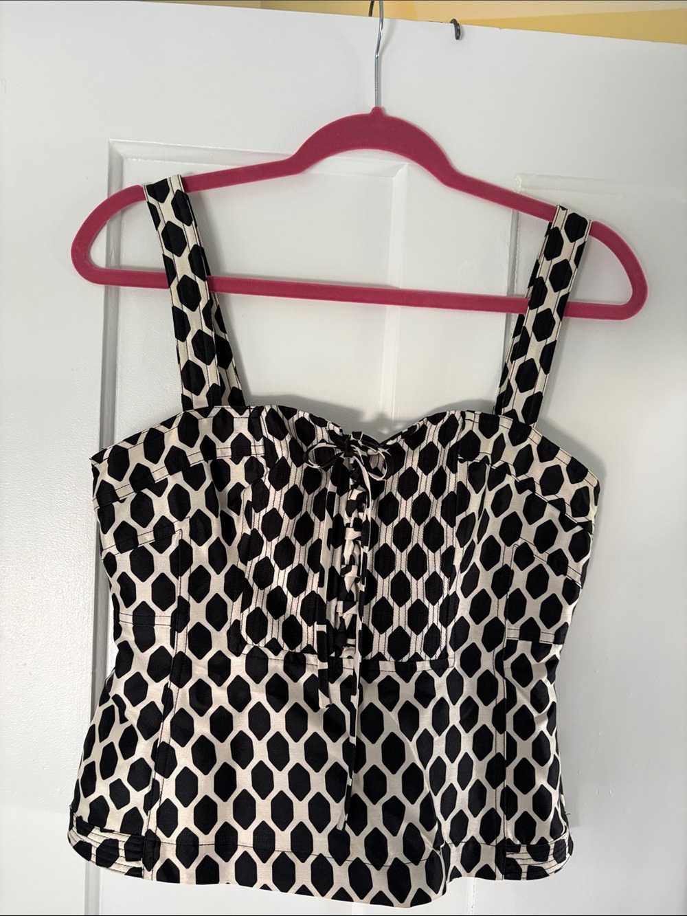 Diane Von Furstenberg Black and white Geometric Tank Top